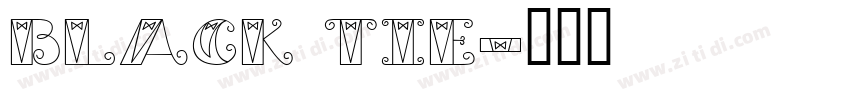 black tie字体转换
